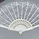 29 Pieces Rose Lace Floral Hand Fans Retro Elegant Chinese Folding Fan White Vintage Bridal Handheld Dancing Fan Props for Wedding Party Church Ladies Favors (Gold)
