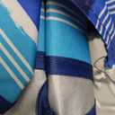 Tommy Bahama 6' UPF 50+ Tilt Beach Umbrella with Integrated Sand Anchor, Wind Vent, and Carry Bag (Red and Blue Stripe)
