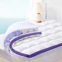 ChiXpace Dual Layer 4 Inch Memory Foam Mattress Topper Queen - 2 Inch Gel Memory Foam and 2 Inch Pillow Top Mattress Pad, 7-Zone Egg Crate Mattress Topper
