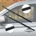 4Pcs Car Outside Window Weatherstrip Seal Belt Moulding Trim fits for Mitsubishi Outlander 2006-2012, Black, Waterproof, Dust & Wind Protection, Easy Snap-On Install