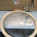 Barnyard Designs Round Rattan Wall Mirror, Natural Tan Woven Rattan Frame, Indoor Decorative Mirror for Bedroom Living Room Entryway (25.5", Round)