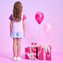 DXTON Toddler Girls Rainbow T-Shirts: Summer Short Sleeve Graphic Cotton Tees Tops Birthday School for 3-8 Years