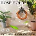 Owl Decorative Hose Holder Decorative Cast Iron Garden Hose Hanger for Outside Wall, Heavy Duty Vintage Hose Reel for Patio, Yard, or Villa (garden hose holder)