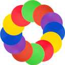 Spot Markers 9/10 Inch Floor dots Non-Slip Rubber Agility Markers Flat Field Cones for Gym/PE Soccer Football, Basketball Training Markers,School Activities, Exercise Drills, Dance Practice