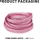 UamGlsob Glitter Metallic Shoe Laces for Golden Goose Sneakers, 8mm Flat Sparkly Bling Shoelaces Replacement Strings for GG (47"/120cm, Pink)