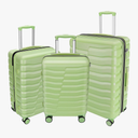 Lightweight Luggage with Spinner Wheels & YKK Zipper, 3-Piece Travel Suitcase ABS+PC Hardshell Luggage Set with TSA Lock, Light Avocado Green (20+24+28 inch)