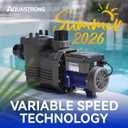Aquastrong Variable Speed Pool Pump In/Above Pool Pump Energy Efficient High Flow Powerful Self Primming Swimming Pool Pumps with Filter Basket,Black