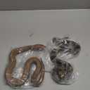 2Pcs Realistic Fake Snakes for Garden, Keep Birds & Squirrels Away, Lifelike Snake Toy, Rattlesnake Prank Prop for Halloween, Outdoor Yard Decorations