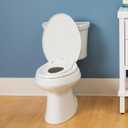 Little2Big Toilet Seat with Built-In Toddler Potty Training Seat, Slow Close, Easy to Install, Made in USA, ELONGATED, White