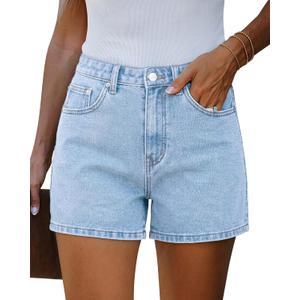 EMMIOL Jean Shorts Womens High Waisted Stretchy Jorts Summer (M)