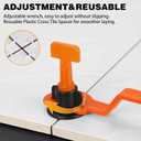 DGSL 350PCS Tile Leveling System Kit, 1/16 Inch Reusable Tile Spacers Leveling System, 7 Wrenches and 175 Steel Wedges 1800PCS Tile Levelers Clips for Walls and Floors Installation