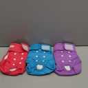 wegreeco Washable Reusable Premium Female Dog Diapers, Medium Large Small Dog Doggie Puppy & Doggy Diapers Female,Period Panties in Heat (Pack of 3, Medium) (Medium (12"-15" Waist), Bright Color)