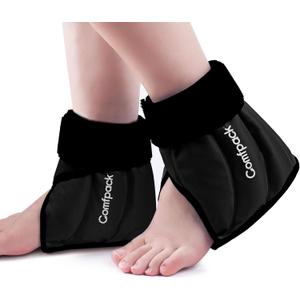Comfpack 2 Pack Ankle Ice Pack Wrap Heel Ice Pack for Pain Relief, Hot Cold Therapy Cold Pack for Plantar Fasciitis, Achilles Tendonitis, Ankle Sprain, Foot Pain