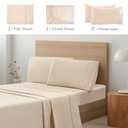 Mueller Luxury 4 Piece Twin Sheets Set - Ultra-Soft 1800 Series, Cooling & Breathable Twin Bed Sheets Sets, Hotel Quality Bedding, Deep Pocket up to 16" - Hypoallergenic, Wrinkle-Resistant, Cream