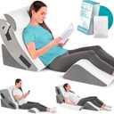 Orthopedic Bed Wedge Pillow Set 4PCS  Memory Foam Wedge Pillow for After Surgery, Shoulder Surgery, Sleeping, Back, Leg, Arm Support  Post Surgery, Acid Reflux, GERD, Snoring Relief