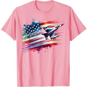 Flying Jets American Flag USA Patriotic 4th of July T-Shirt 2XL