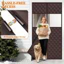 MAGZO Cold Weather Door Draft Curtain with Perspective Window, Fits 36" x 96" Door, Made of Upgraded Oxford and Cotton, Windproof Insulation Cover Blanket for Winter/Balcony, Keep Cold Out, Brown