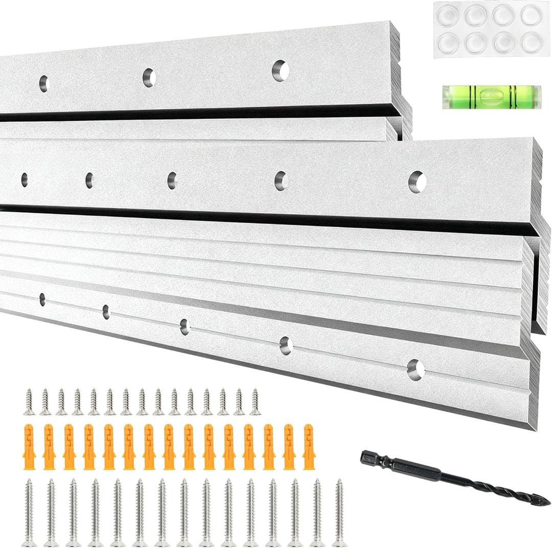 30 Inch Heavy Duty French Cleat Picture Hanger, 200 lbs Max Load Z Bar Hanger, Mirror Mounting Hardware, Aluminum Wall Mount Bracket for Mirrors, Whiteboards, Artwork, and Frames