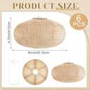 Hortsun 6 Pcs Print Burlap Oval Paper Lanterns Boho Chinese Paper Lanterns Decorative Farmhouse Classroom Decor Home Sweet Classroom Birthday Party Ceremonial Event (8 Inch)