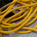 POWGRN 50 Ft 10AWG Outdoor Extension Cord Waterproof Heavy Duty 10 Gauge 3 Prong, Flexible Cold-Resistant Long Power Cord Outside with Lighted Indicator End, 15Amp 1875W SJTW Yellow ETL Listed
