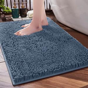 SONORO KATE Bathroom Rug,Non-Slip Bath Mat,Soft Cozy Shaggy Thick Bath Rugs for Bathroom,Plush Rugs for Bathtubs,Water Absorbent Rain Showers and Under The Sink (Lake Blue, 17"24")