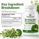 Broccoli Sprout Extract Sulforaphane, Gentle Formula with Vitamin C & Brussels Sprouts Extract, for Daily Wellness & Nutritional Balance, Non-GMO, Gluten Free, 120 Vegan Capsules