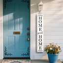 Home sweet home wooden porch sign Vertical hanging decorations Welcome sign front door standing Decorative sign 47x7.8Inch Plaques for Outside Yard Decor (Wood White)