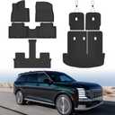 Floor Mats & Trunk Mat & Backrest mat Fit for Hyundai Palisade 2026 7/8 Seats Gas Only All Weather Protection TPE, Anti-Slip Floor Mats & Cargo Liner for Palisade 2026 Accessories