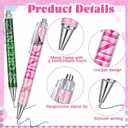 Sayglossy 24 Pcs Witch Pens Bulk Witch Themed Party Gifts Favors Pink and Green Gift Pens Set for Friends Girls Friendship Matching Office School for Party Supplies Decorations Gifts
