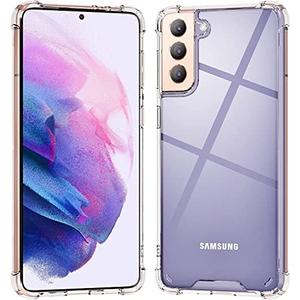 KIOMY Clear Case for Samsung Galaxy S21+ / S21 Plus 5G, Airbag Corners Shockproof Bumper Protective Phone Cover, Hybrid Design Hard PC Back with Flexible TPU Frame