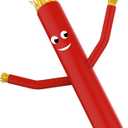 Inflatable Tube Man Without Blower, 10 Feet Tall Wacky Waving Inflatable Tube Guy for Commercial Activities, Fit for 18 Inch Blower, Red