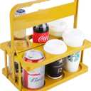 musbus Reusable Drink Carrier with Handle, Yellow,1PK, 6Cup