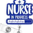 Badge Reel Holder Retractable with ID Clip for Nurse Nursing Name Tag Card ICU ER RN LPN Emergency Room Nursing Student Teacher Doctor Medical Assistant Work Office Alligator Clip Badge Accessories