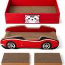 Cat Scratcher Cardboard Bed with Box, 21 Inch 4‑Pack Reversible Cat Scratch Pad for Indoor Cats