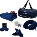 KOPI- Travel Blanket and Pillow. The Most Complete and Premium Travel Set with Pillow Memory Foam, Sleep mask, and More, Including a complimentary Soft Blanket, Best Gifts for Women and Men