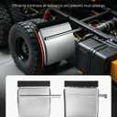VEVOR Stainless Steel Quarter Fenders for Semi Trucks, 24" x 24" Semi Truck Fenders with Tube Bracket and Mounting Hardware, 1 Pair Right & Left Quarter Fender Set, Fit for Freightliner, Peterbilt