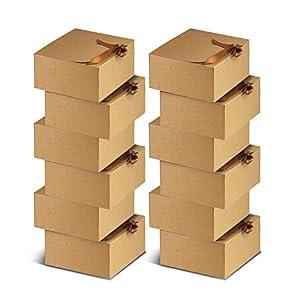HUAPRINT Gift Boxes with Lids, Brown Gift Boxes 8x8x4inches, Bridesmaid Proposal Box, 12 Sets, Kraft Paper Gift Boxes for Wedding, Packaging, Present, Birthday, Cupcake Boxes, Crafting