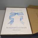 Light Blue Bow Christian Wall Art for Girls Dorm Coquette Aesthetic Scripture Canvas Prints, Christian Wall Decor for Teen Room, or Bathroom Framed Cute Spiritual Decor 16x24 inch