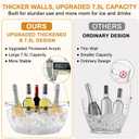 7.5L Ice Buckets for Parties 2 Pcs, Upgraded Thickened Acrylic Ice Bucket Set with 2 Scoops,Large Clear Beverage Tub, Champagne Bucket and Drink Bucket for Wine,Beer,Cocktails and Mimosa Bar Supplies