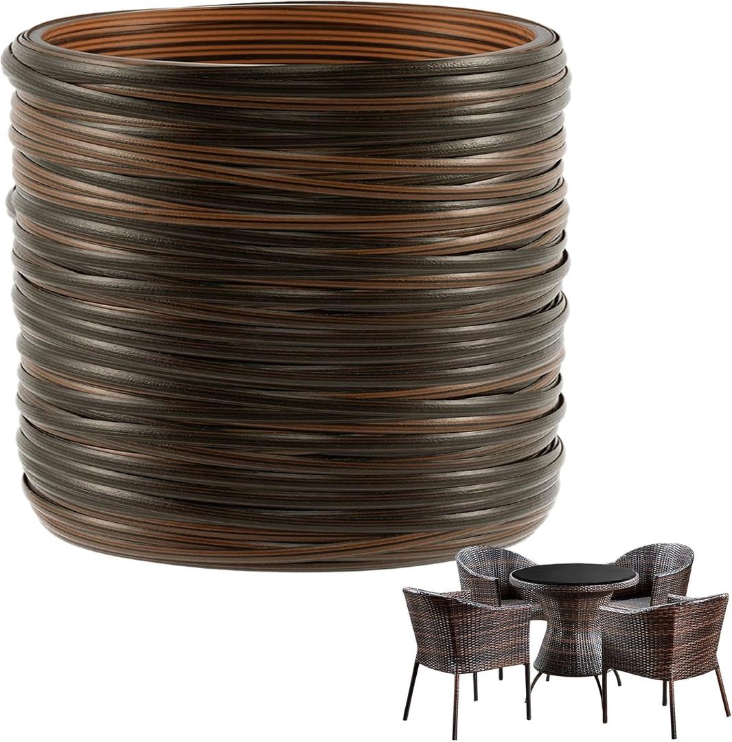 Biggun 459ft Wicker Repair Kit - Rattan Patio Chair Sofas Repair Supplies for Outdoor Lawn Furniture, Premium New Materials Basket Weaving Webbing Replacement Parts