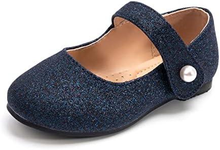 FUNKYMONKEY Toddler/Little Girl Mary Jane Dress Shoes Casual Slip on Ballet Flat, Size 3