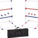 Amazon Basics Ladder Toss Game Set, Red/Blue