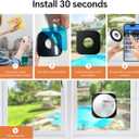 3MP 2K Window Camera for Home Security, Indoor Camera for Outdoor Monitoring with Full Color Night Vision, Motion Human Vehicle Detection, 24/7 Recording, Easy Installation