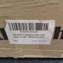 VOLISUN Low Profile Ceiling Fans with Light and Remote, 23.6in Fandelier Ceiling Fan with Light, 3000K-6500K Dimmable Flush Mount LED Ceiling Fan Light, Modern Ceiling Fan Light for Bedroom