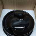 HAOTOP 12oz Sugar Bowl with Lid and Spoon,Ceramic Sugar Jar Sugar Dispenser Sugar Container Coffee Bar Accessories, Kitchen Countertop Canisters, Black