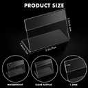 Teling 3.5 x 2.5 Inch Acrylic Business Card Holder Slant Back Sign Holders Clear Name Display Mini Acrylic Stands l Shaped Display Stand for Classroom Home Office Decorating Supplies