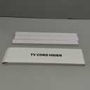 Yecaye TV Cord Hider, 42in Cord Cover, Large Cable Hider, Wire Covers for 4 Cords, Cable Raceway Wire Hider, Wire Hiders for TV on Wall, Cable Cover Cord Concealer, W1.18in H0.6in, White