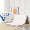 Folding Mattress, 4 Inch Memory Foam Tri-fold with Breathable Bamboo Fiber Fabric Cover, Foldable Floor Mattress Guest Bed for Camping, Road Trip, Twin