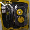 STANLEY FATMAX PCI140 140W Power Inverter: 12V DC to 120V AC Power Outlet with Dual USB Ports