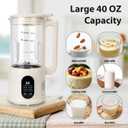 8 in1 Automatic Nut Milk Maker, 40oz Soybean Milk Machine, Homemade Almond, Oat, Soy, Plant-Based Milk and Non Dairy Beverages, 12 Hours Timer/Room Temp/Auto-Clean/Keep Warm/Boil/Low-Noise, Beige